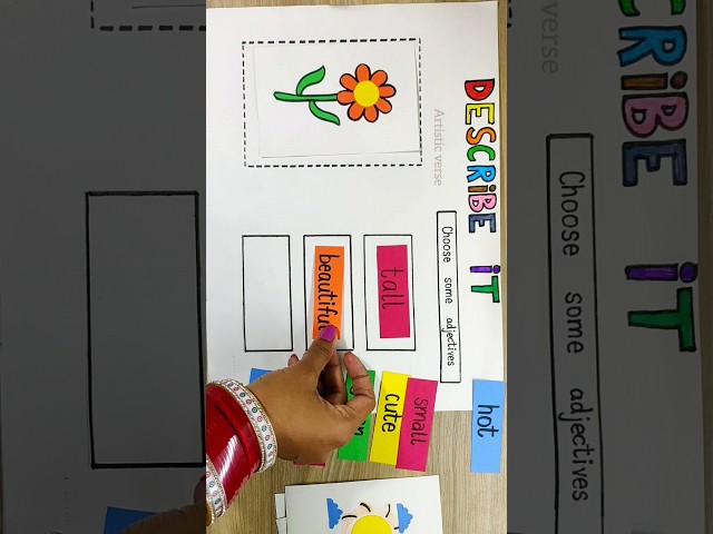 Teaching aid on Adjective| Artistic Verse #teachingaid #teachingaidmodel #artisticverse #activity