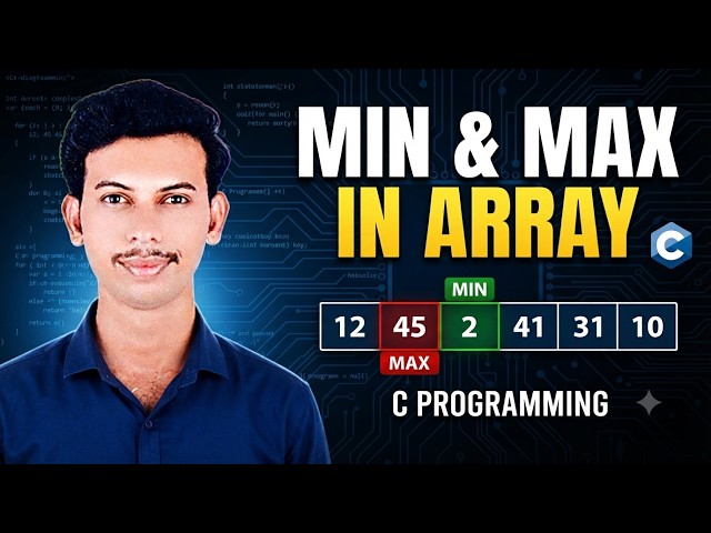 Find Largest & Smallest Element in Array in C | C Programming | Easy Logic & Code
