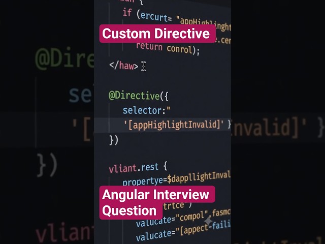 Angular Interview Question Custom Directives #angular #angularinterview #angulartutorial #angular22
