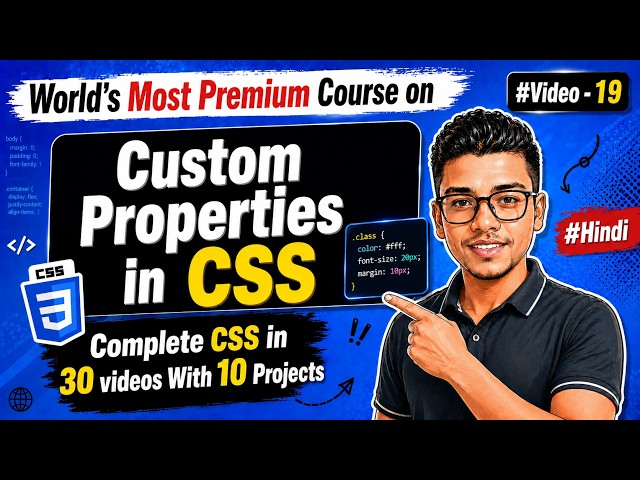 CSS Custom Properties (Variables) Explained in CSS | #Video 19