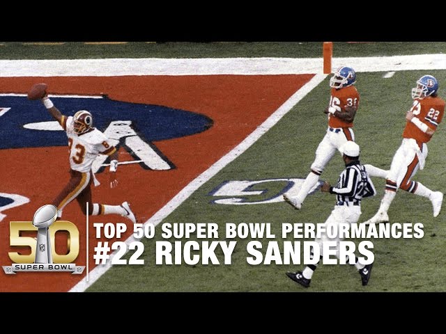 #22: Ricky Sanders Super Bowl XXII Highlights | Top 50 Super Bowl Performances