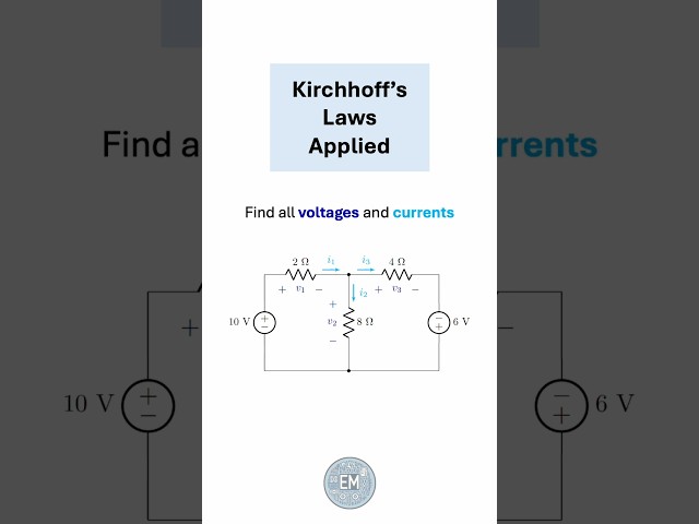 Kirchhoff’s Circuit Laws Applied #electrical #electricalengineering #circuits
