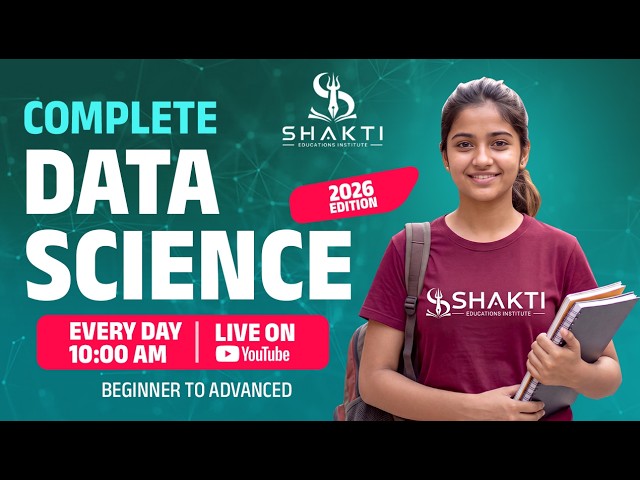 Episod - 5 Data Science Full Course 2026 | Python to Machine Learning & Deep Learning | Live Daily