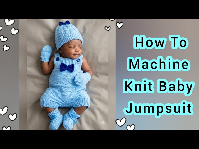 How To Machine knit Baby Jumpsuit. 