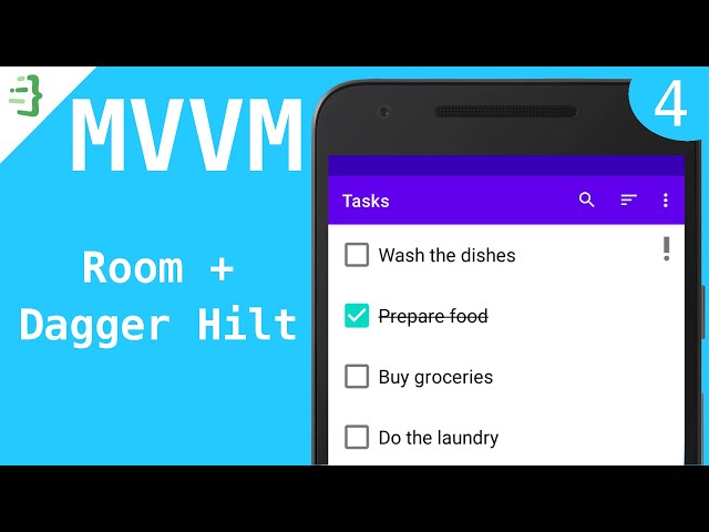 Room Dependency Injection - MVVM To-Do List App with Flow and Architecture Components #4