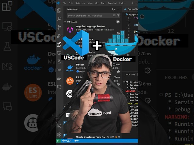 VScode + Docker. #python #programacion #docker #vscode