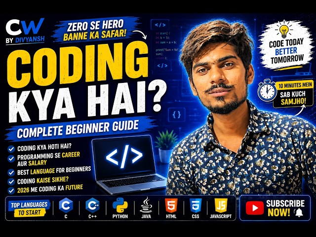 Coding Kya Hai? 🤔 | Complete Beginner Guide in Hindi 2026 | Programming Kaise Sikhe? 2026