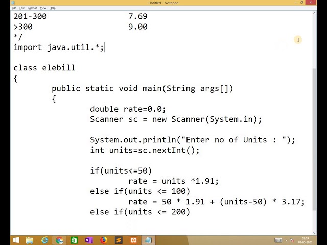 [2020]-Programming in JAVA - Control Structure - Decision Making - else if ladder - Practice part 1