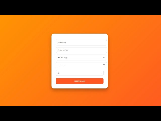Responsive form by HTML & CSS