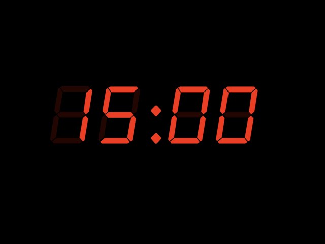 15 Minute Timer, retro red lcd alarm clock, with Alarm ⏰