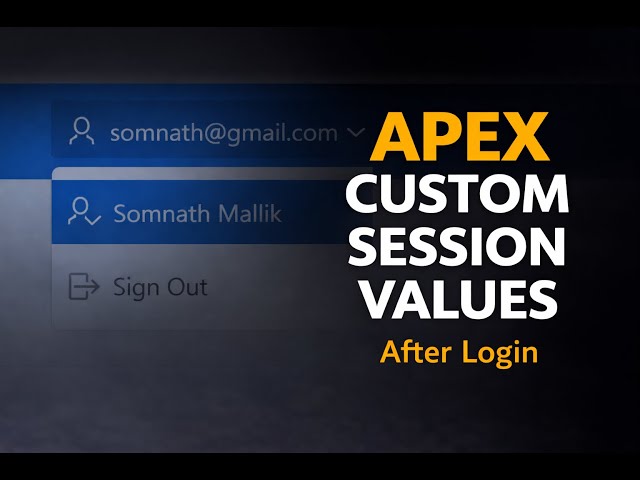Oracle APEX | Set Custom Session Values using Application Computation & Application Items