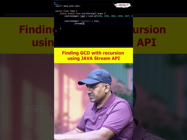 How can you find leap years using the Java Stream API? | Ashok IT#JavaInterviewQuestions #JavaStream