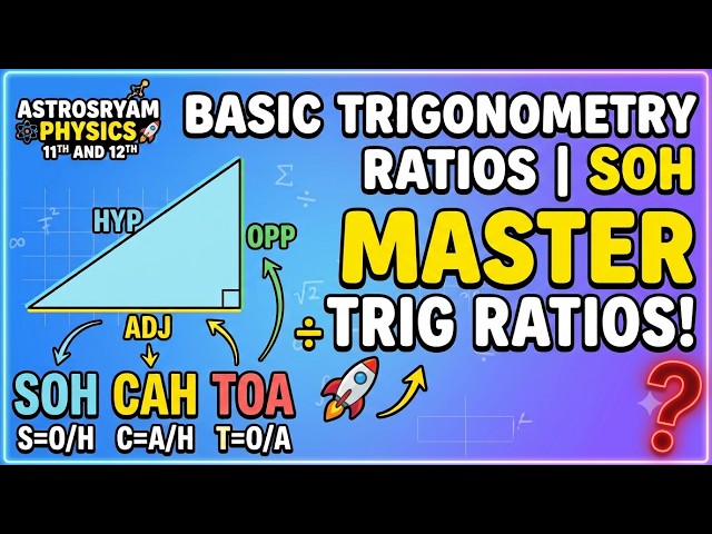 Basic Trigonometry Ratios | SOH CAH TOA Made Easy