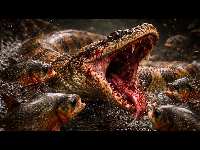 2 WILD Animals That DO NOT Fear The BATTLE. PIRANHAS VS KILLER ANACONDA