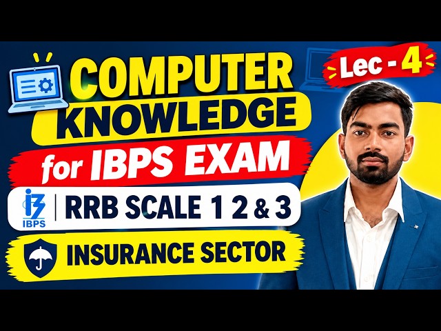 Computer Knowledge 2026 for RRB scale 1 2 & 3 | Insurance sector