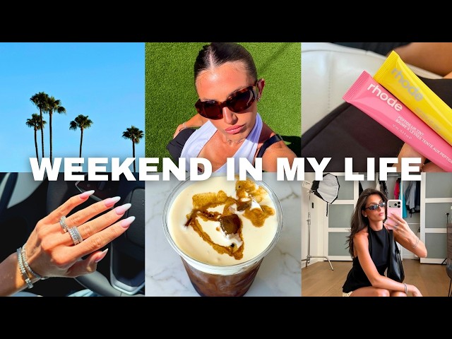 VLOG: glowy summer makeup, Sunday reset, best nail salon in LA, dinner in WeHo, pool day, PR haul