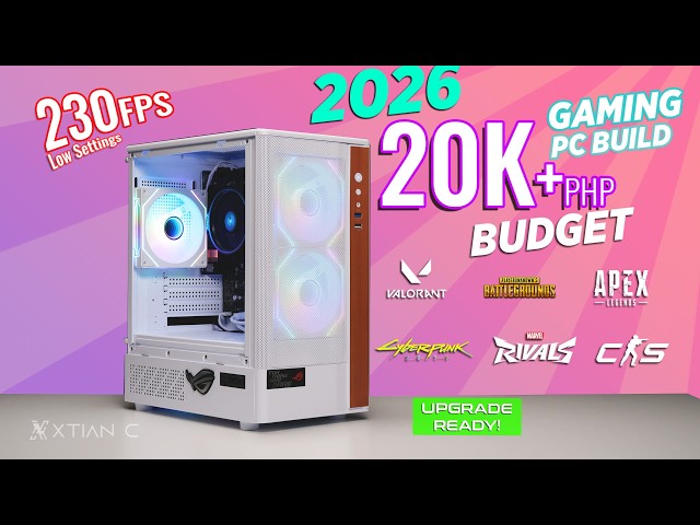 VLOG: ₱20K+ BUDGET RYZEN 5 Gaming PC Build 2026 I Tested in 6 Games