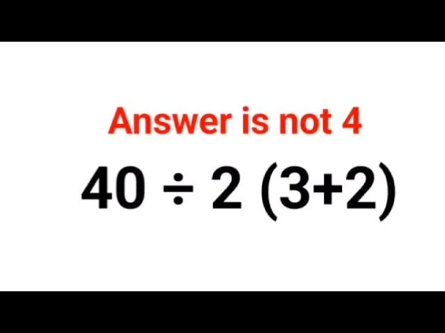 40÷2(3+2) The answer is not 4. Many got it wrong!  Ukraine Math Test #math #percentages #ukraine