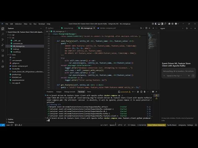 Event-Driven ML Feature Store Client | Apache Kafka & Python