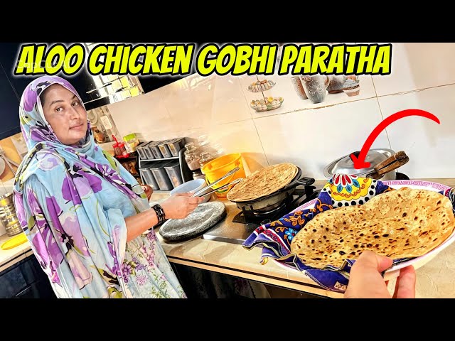 Aloo Chicken Gobhi Paratha 🔥 | The Ultimate Desi Paratha Recipe You MUST Try!