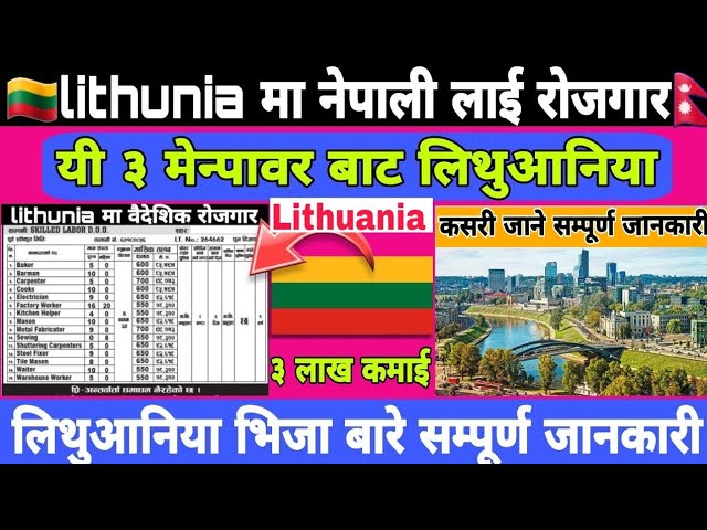 Lithuania work permit visa new update 2025 || Lithuania work permit visa for Nepal 2025 || lithuania