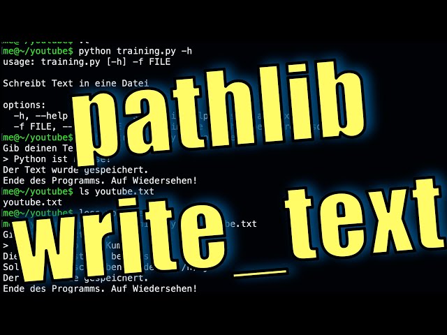 Learn Python – Write text to a file with pathlib