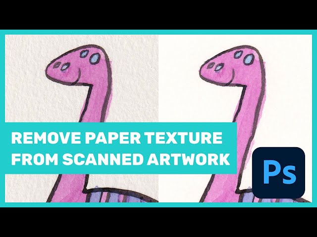How to remove paper texture from scanned artwork in Photoshop