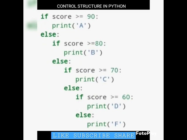 🎛️ | PYTHON CONTROL STRUCTURE 🛂 | #python #machine #blockchain #iot #ai #cod #codm #java #code #fail