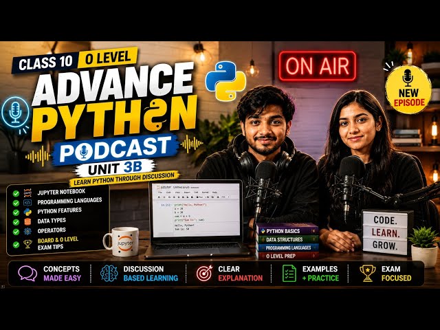 Advance Python Audiobook | 10th CBSE | O'level | Learn Advance Python with audio| The Tech Podcast