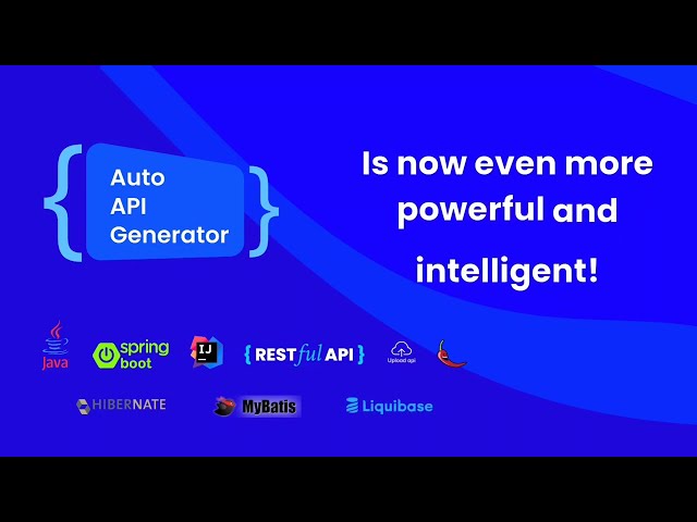 Auto API Generator: Now Smarter, Faster, Stronger!  Spring Boot | IntelliJ IDEA | Restful API
