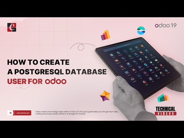 How to Create a PostgreSQL Database User for Odoo | EP - 1 | Odoo queries | Odoo Technical Tutorials