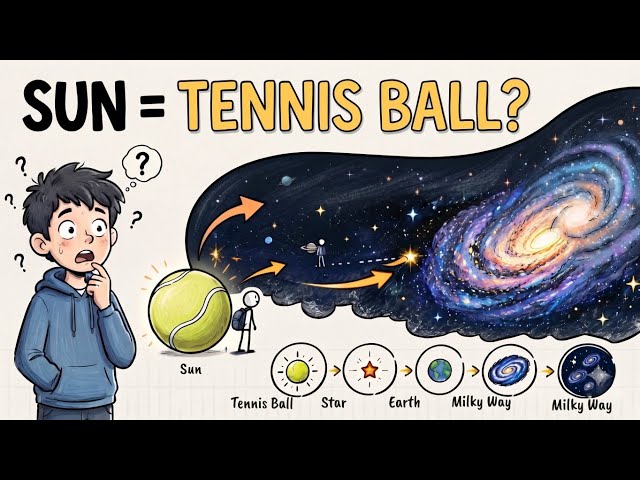 If the Sun Were a Tennis Ball, How Big Would the Milky Way Be?