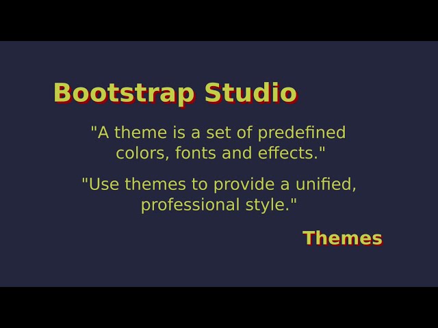 Bootstrap Studio - Themes