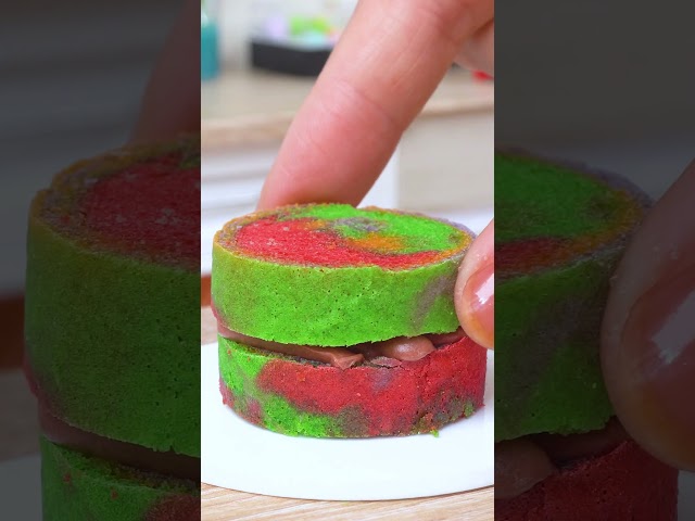 Sweet Chocolate Cake 🌈 Easy Way To Bake Delicious Miniature Rainbow Chocolate Cake #Yumupminiature