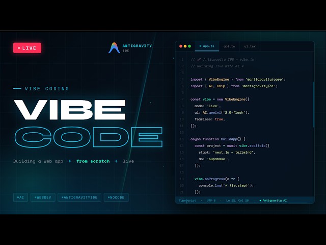 Vibe Coding a Stream Overlay App from Scratch 🛸 | Antigravity IDE Live