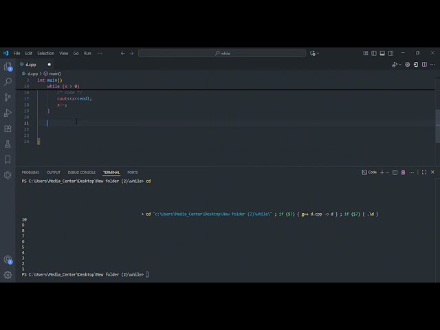 While loop in C++Programming language 