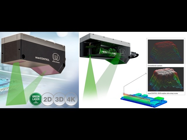 Maximise your precision with the new 4K Green Laser Profile Sensor, scanCONTROL 8500