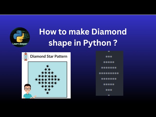 How to make daimond pattern in python ?