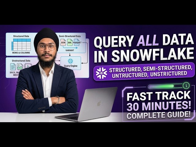 Querying Structured, Semi-Structured & Unstructured Data in Snowflake | Fast Track (30 Mins)