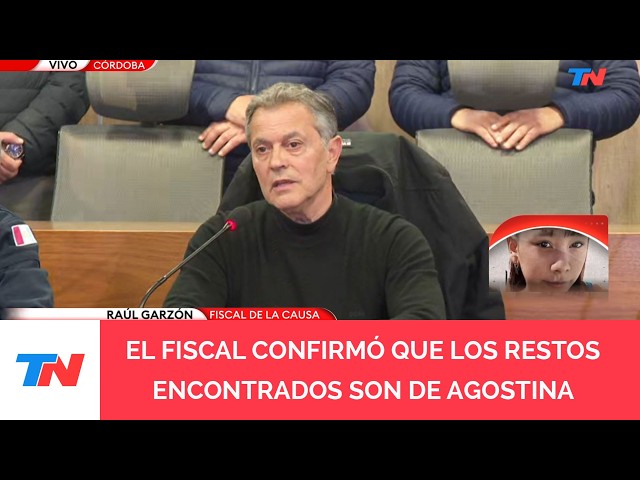 CONFERENCIA DE PRENSA DEL FISCAL RAÚL GARZÓN: Confirmó que los restos encontrados son de Agostina