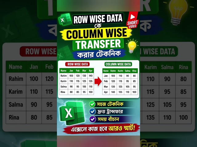 এক্সেলের গুরুত্বপূর্ণ ১০টি Tips & Tricks | Excel Top 10 Tips in Bangla | কাজ হবে আরও সহজ!#excel 