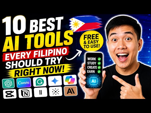 10 Best FREE AI Tools Every Filipino Should Try Right Now (2026) 🇵🇭 | Boost Work, Study & Income
