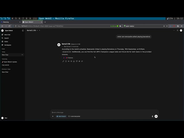Open-webui install with Ollama and Seaxng for web searches