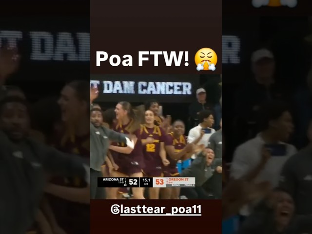 🚨 GAME-WINNING 3 Last Tear Poa | Arizona State Sundevils women's college basketball #shorts #short