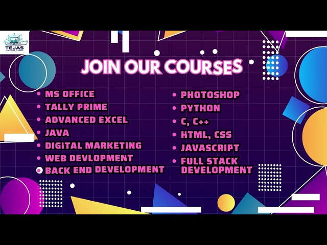 ⚡️ Tejas Computer Classes: Your Path to Tech Mastery!