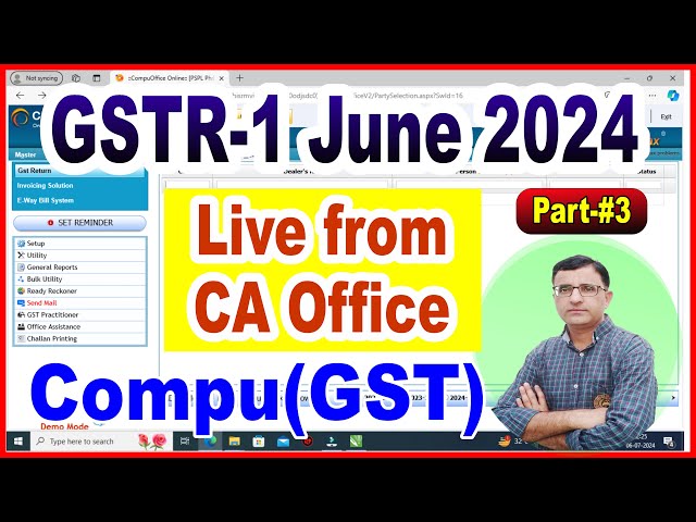 June GSTR1Return file From CompuGST |Compu GST Software Demo | How GSTR-1 Return File From CompuGST