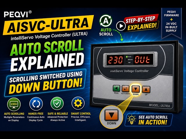 Auto Scroll & Manual Scroll Explained | IntelliServo Voltage Controller (Model: ULTRA)