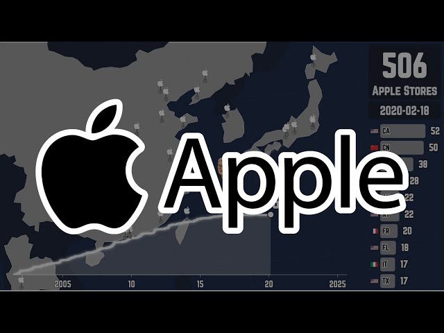 Apple's Global Expansion, Mapped (2001–2025)