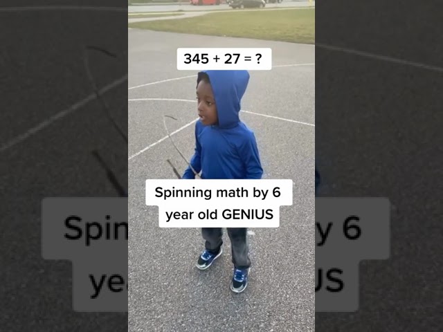 Spinning math by 6 year old GENIUS #shorts #homeschool #educational #kids