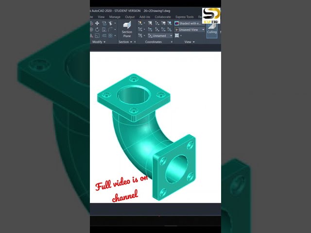 AutoCAD 3d tutorial for beginners.Full video on channel | Autocad drawing